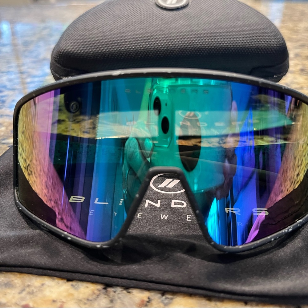 Blenders Eyewear Men's Black and Blue Sunglasses